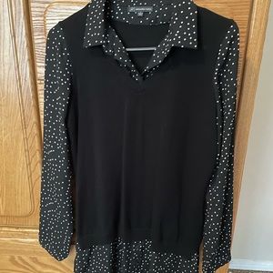 Preppy sweater vest blouse